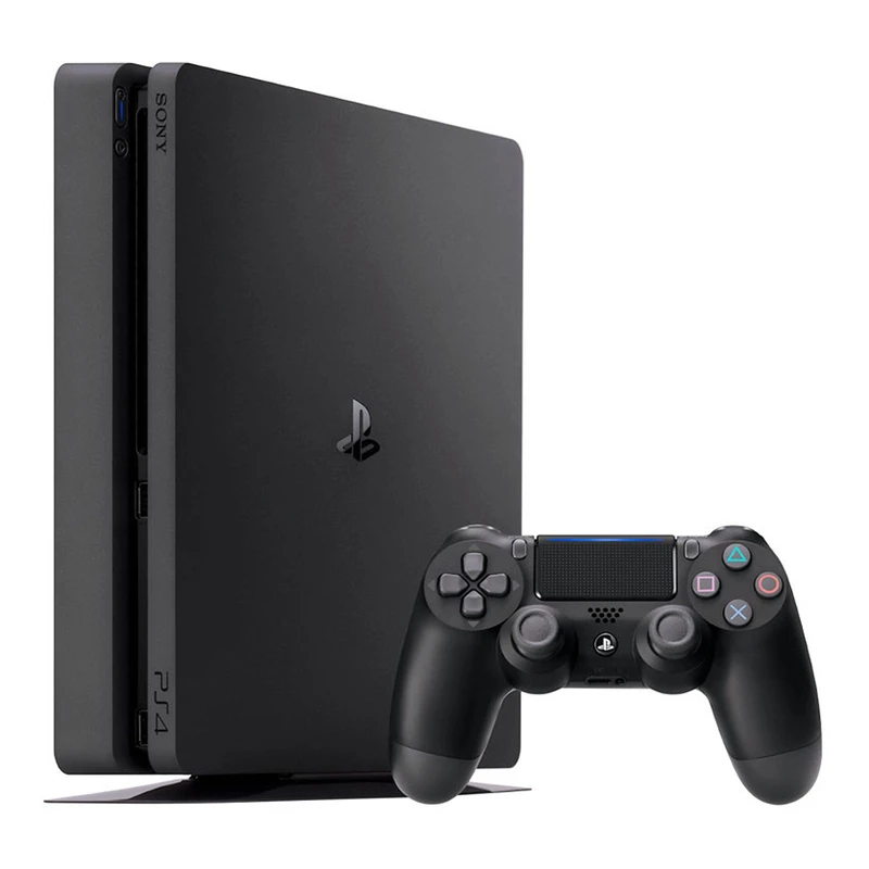 کنسول بازی خانگی سونی Playstation 4 Slim CUH-2218B ظرفیت 1 ترابایت نسل هشتم، پردازنده AMD Jaguar هشت هستهای، گرافیک AMD Radeon 1.84 ترافلاپس، حافظه رم 8 گیگابایت GDDR5، پشتیبانی از HDR، دو پورت USB 3.1 و وایفای دوبانده