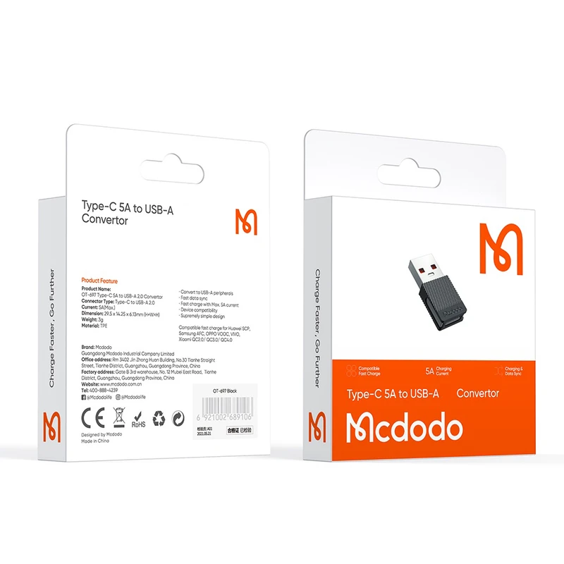 مبدل USB3.0 به USB-C مک دودو مدل OT-6550 - Image 3