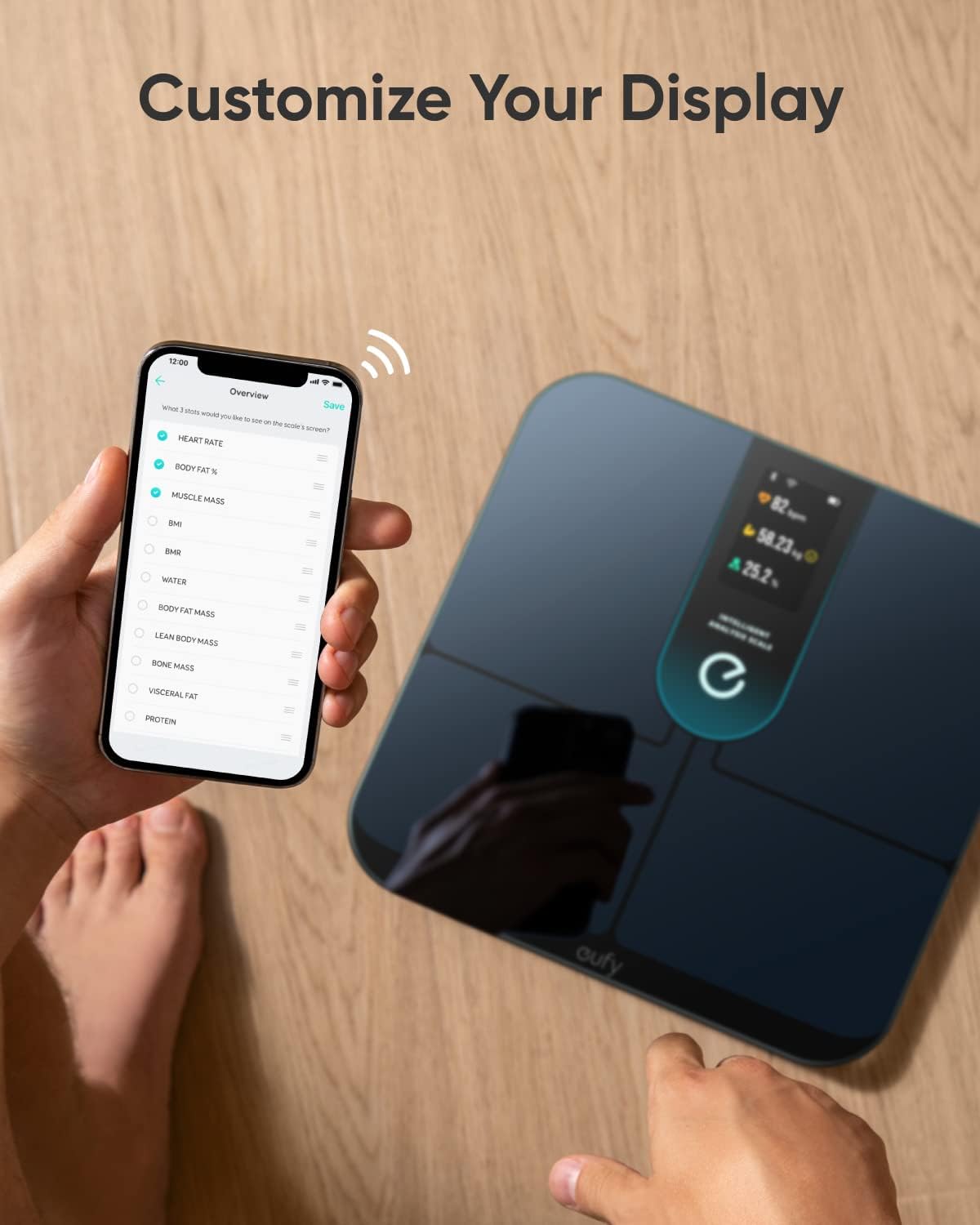 ترازو هوشمند Anker Eufy Wi-Fi Fitness Tracking Smart Scale P3 مدل T9150 - Image 7