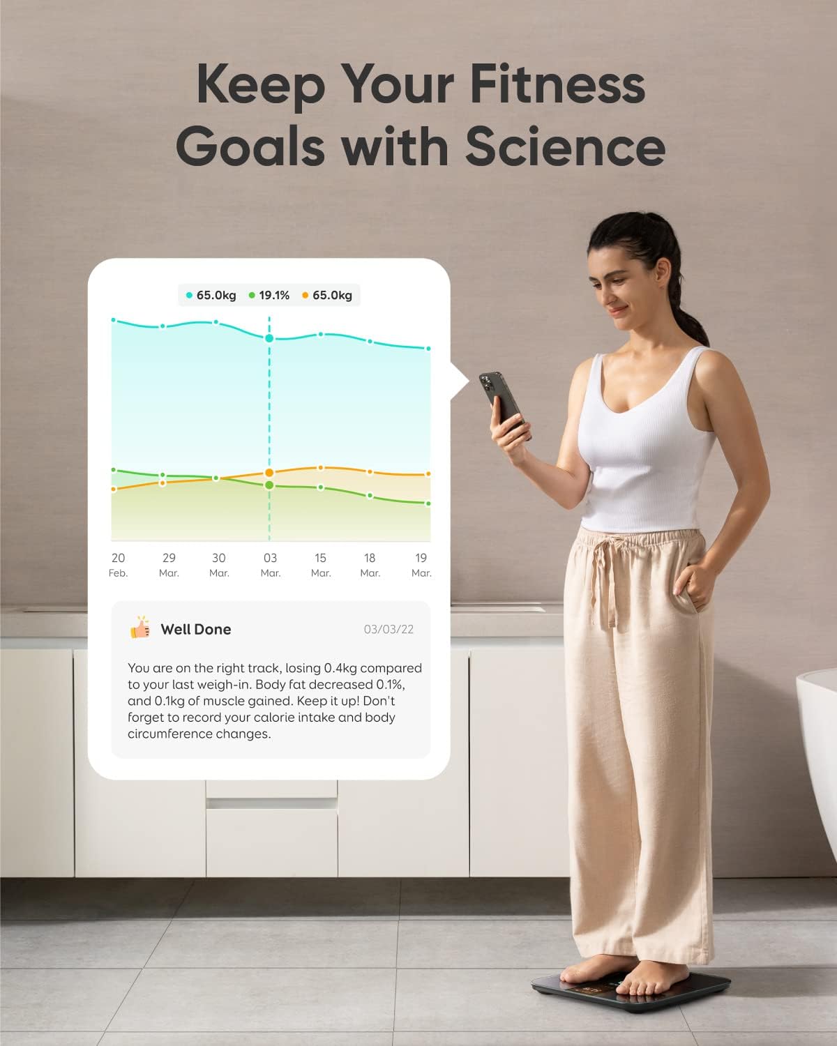 ترازو هوشمند Anker Eufy Wi-Fi Fitness Tracking Smart Scale P3 مدل T9150 - Image 4