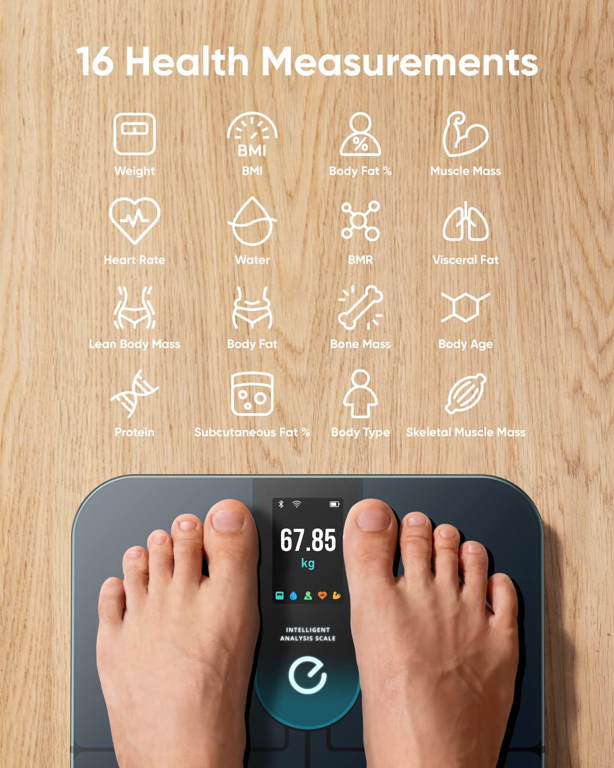 ترازو هوشمند Anker Eufy Wi-Fi Fitness Tracking Smart Scale P3 مدل T9150 - Image 5